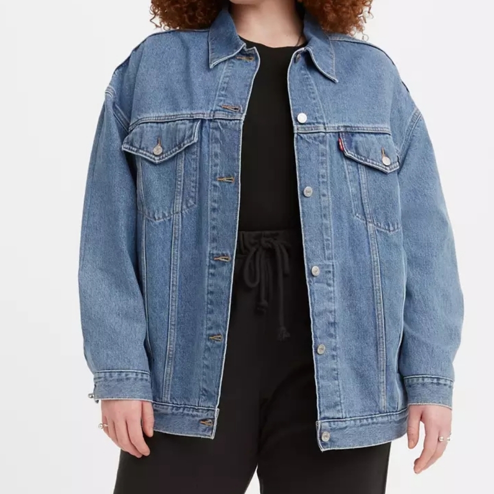 Levi's | Plus Size Baggy Trucker Jean Jacket Light Indigo 100% Cotton